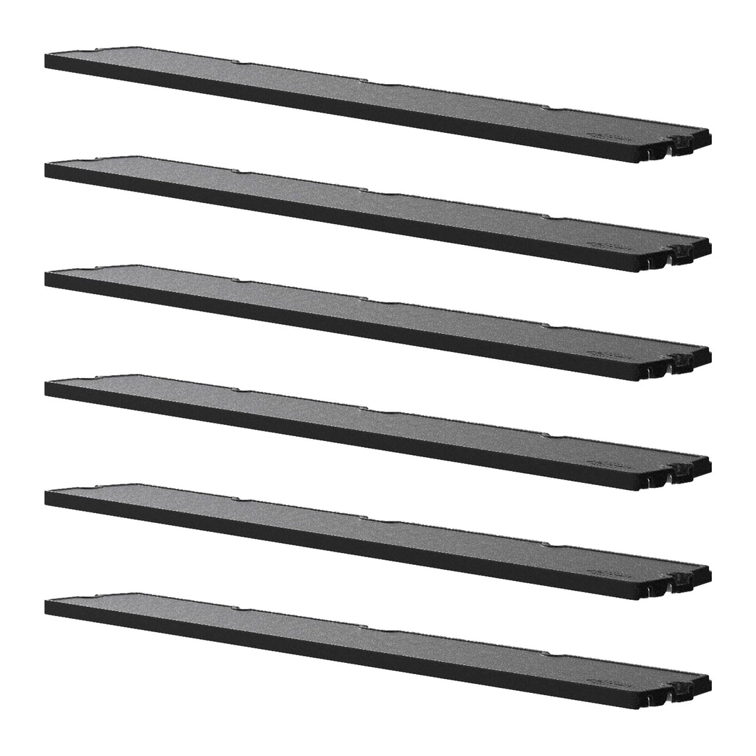 Suncast 6 Pack Horizontal/XL Vertical Shed Shelf Kit Wall Outdoor Storage, Black - VMInnovations