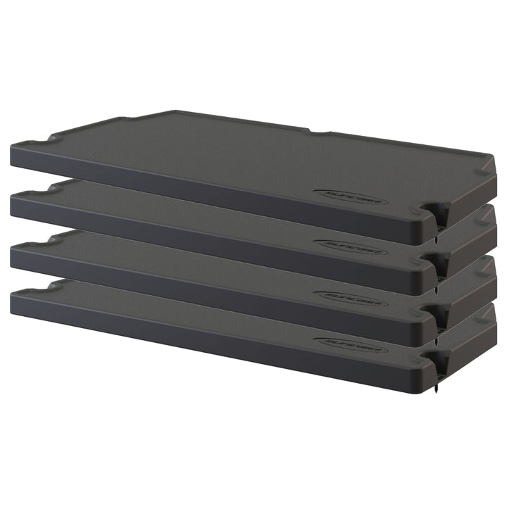 Suncast 4 Pack Vertical Shed Shelf Space Saving Wall Mount Outdoor Storage Black