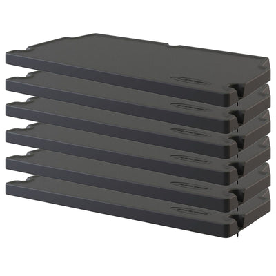 Suncast 6 Pack Vertical Shed Shelf Space Saving Wall Mount Outdoor Storage Black