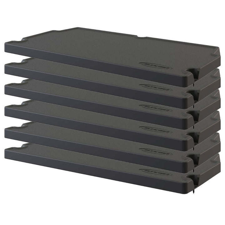 Suncast 6 Pack Vertical Shed Shelf Space Saving Wall Mount Outdoor Storage Black