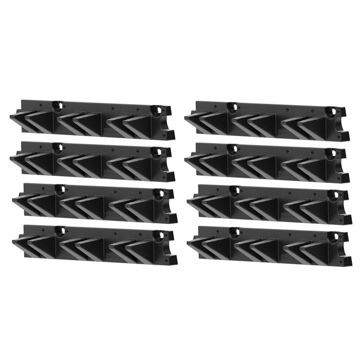 Suncast 4 Pack Long Handle Garage Wall Tool Organizer, Resin Storage Rack, Black