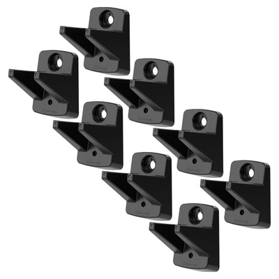 Suncast 8 Pack Compact Wall Mount Tool Organizer Hook Storage Hanger Rack, Black - VMInnovations