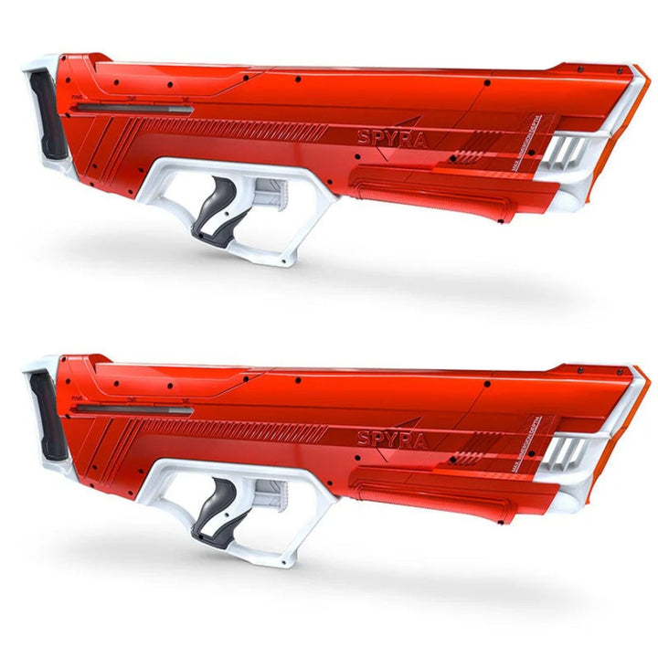 SPYRA 2 Pack Manual Water Blaster, Outdoor Squirt Gun for Pools, SpyraLX, Red