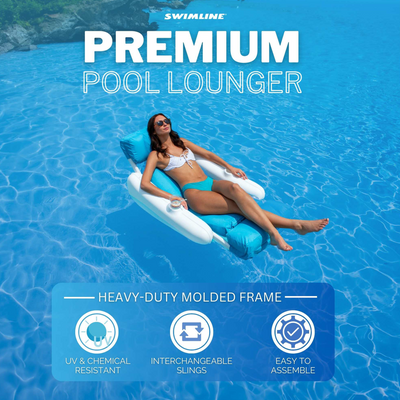 Swimline Sunchaster SunSoft Luxury Outdoor Lounge Chair, Swimming Pool Float - VMInnovations