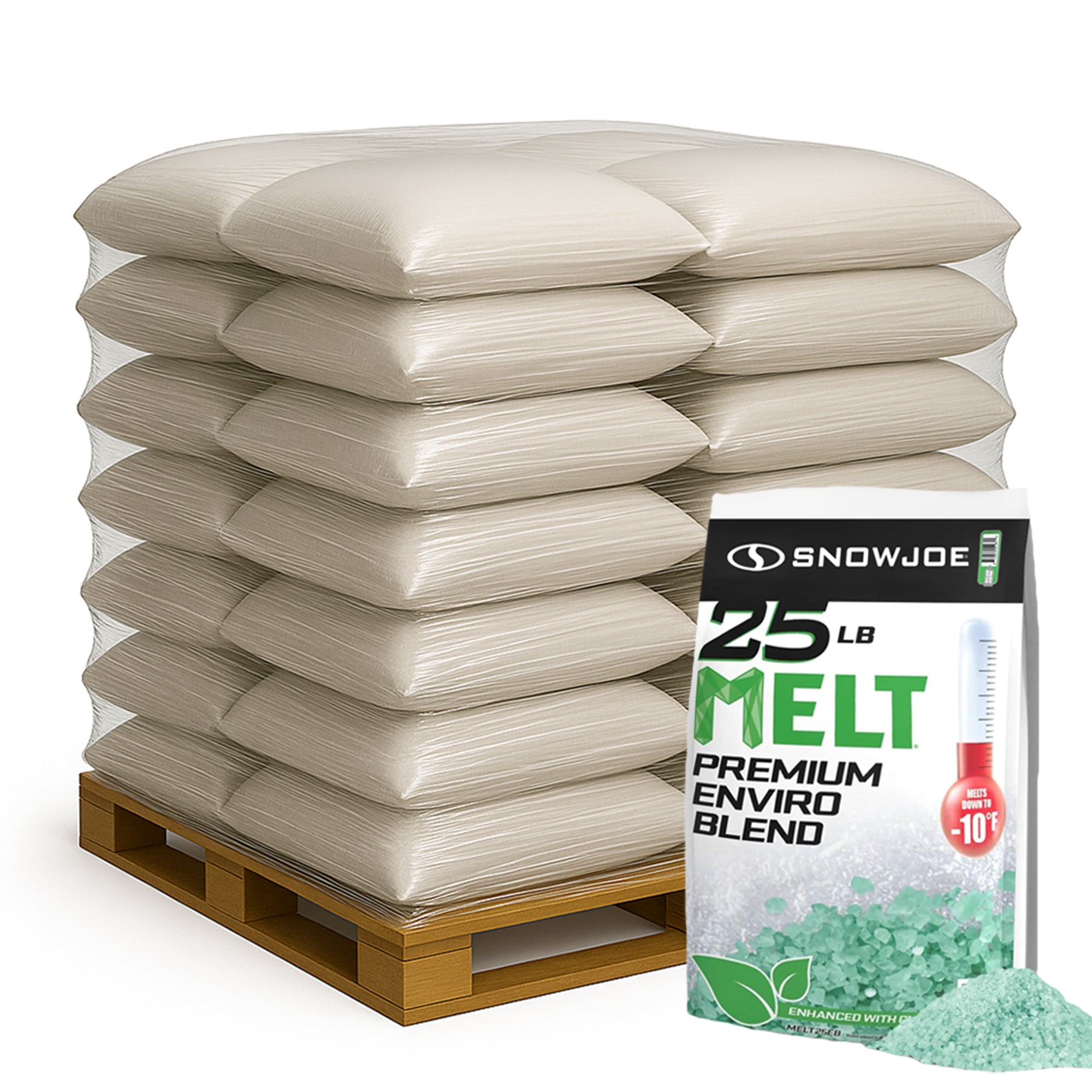 Snow Joe 208 Pack Melt Enviro Blend Ice/Snow Deicer, Pet-Friendly for Driveways