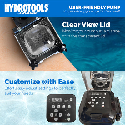Swimline Hydrotools 9720 GPH Filter Pump for Above and Inground Swimming Pools - VMInnovations