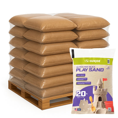 Sun Joe Ultra Fine Silica Play Sand, Sandboxes & Sensory Tables, 20 lb, 100 Pack