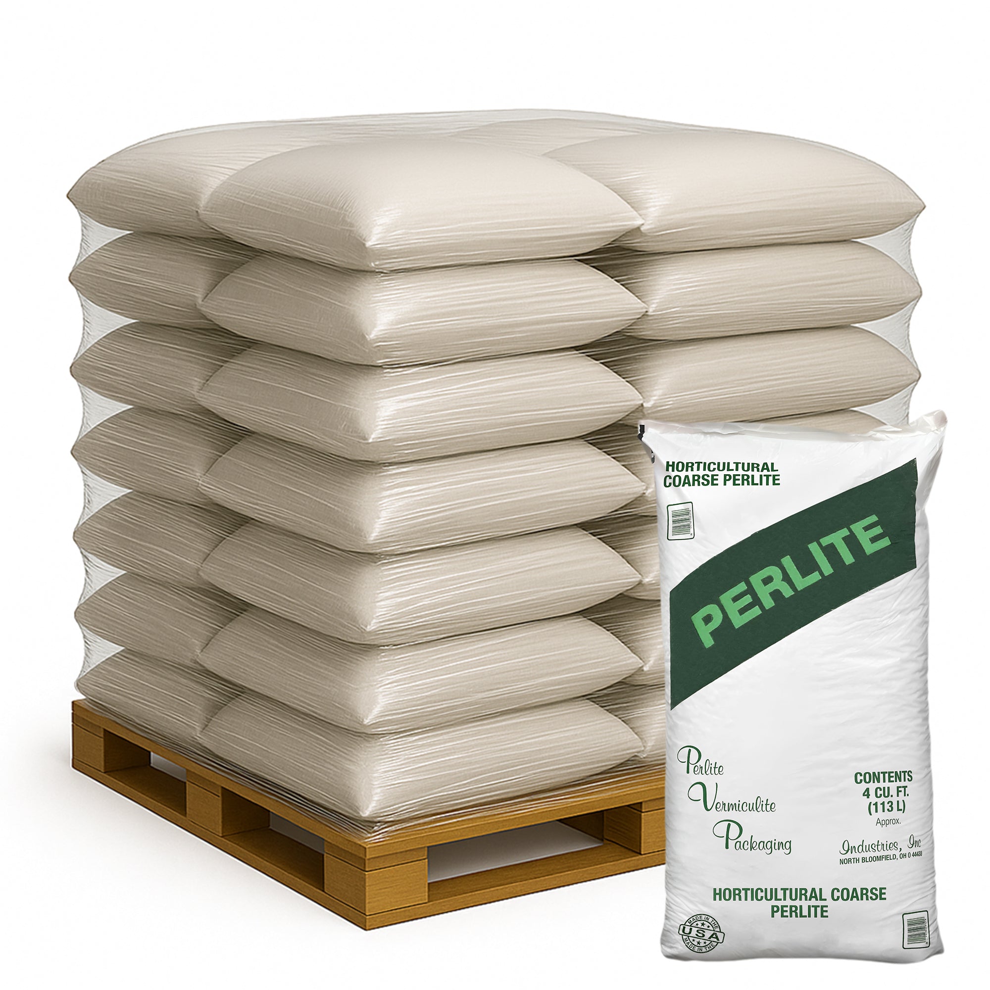 PVP Industries Organic Coarse Perlite Planting Soil Additive, 4 Cu Ft, 33 Pack