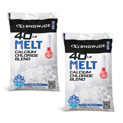 Snow Joe 2 Pack Calcium Chloride Deicer & Snow Removal, 40 Pound Bag, MELT40ESB - VMInnovations