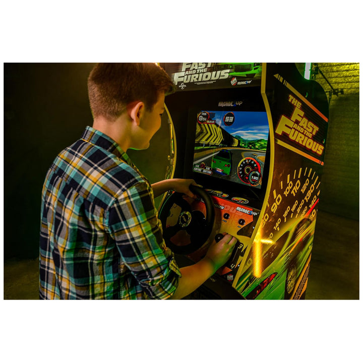 Arcade1Up The Fast and The Furious Deluxe Arcade Machine with Steering Wheel