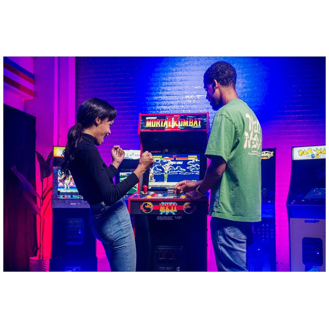 Arcade1Up Mortal Kombat II Deluxe Arcade Machine Gaming Cabinet with 14 Games