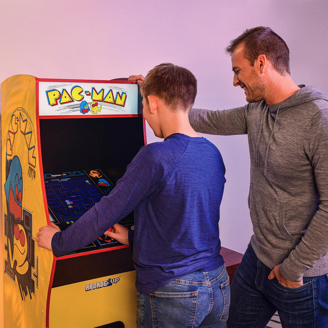 Arcade1Up Pac-Man Deluxe Arcade Machine Gaming Cabinet with 14 Classic Games