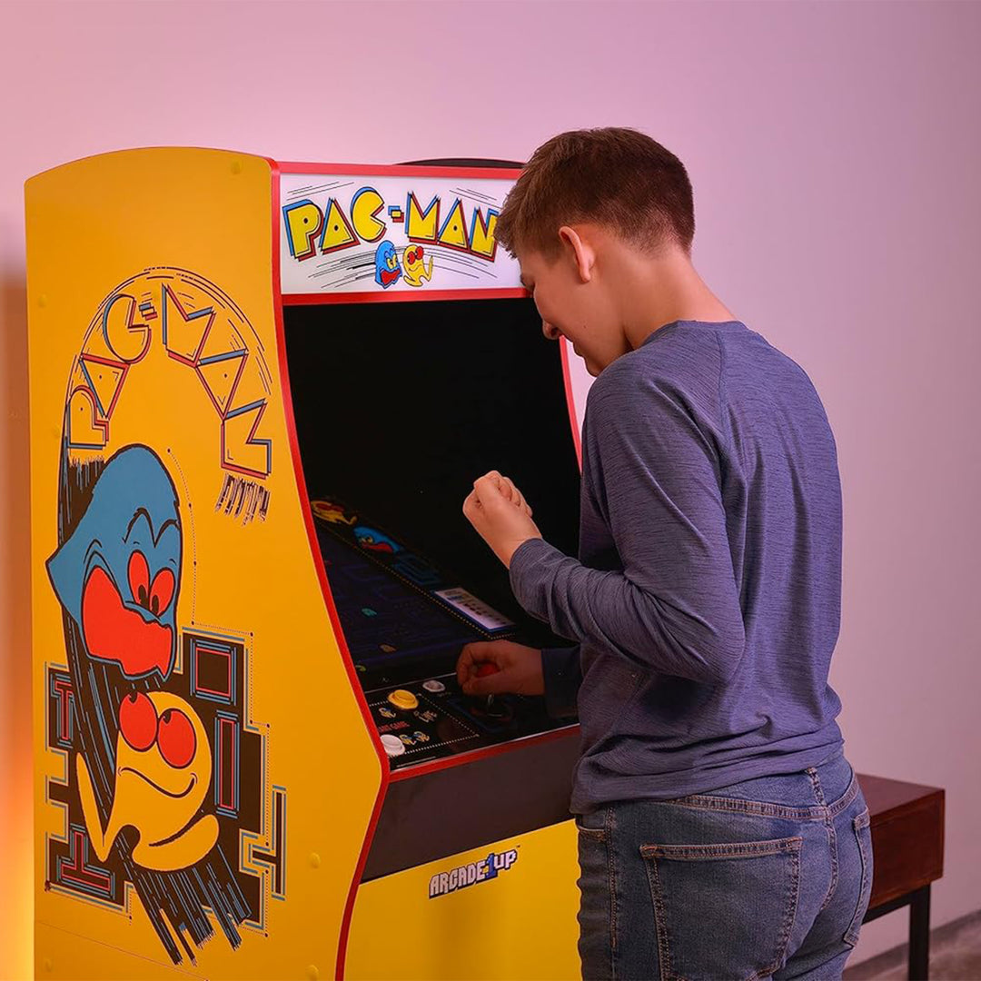 Arcade1Up Pac-Man Deluxe Arcade Machine Gaming Cabinet with 14 Classic Games