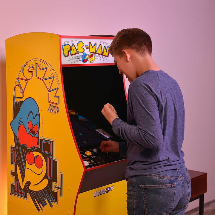 Arcade1Up Pac-Man Deluxe Arcade Machine Gaming Cabinet with 14 Classic Games