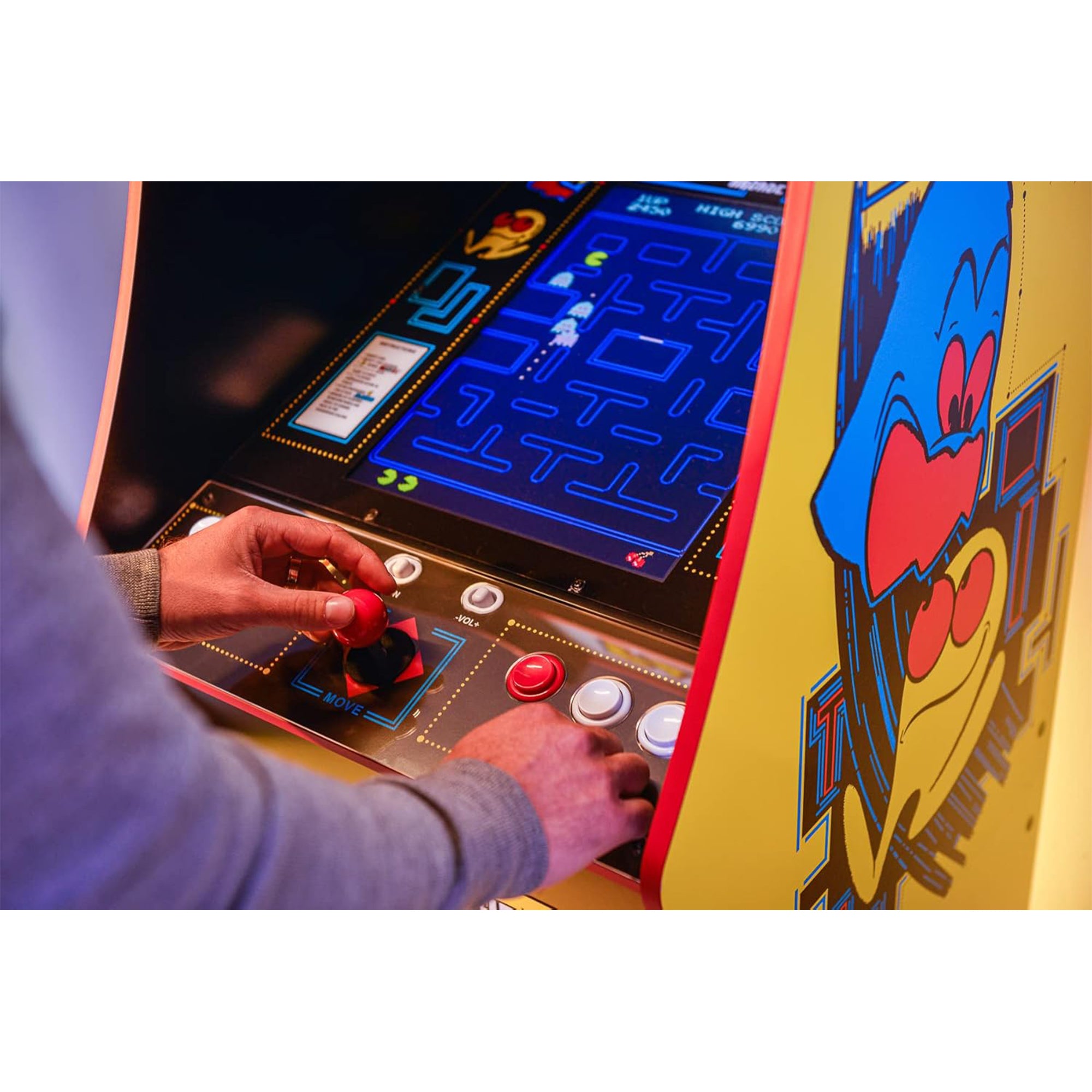 Arcade1Up Pac-Man Deluxe Arcade Gaming Cabinet w/14 Classic Games (Open Box) - VMInnovations