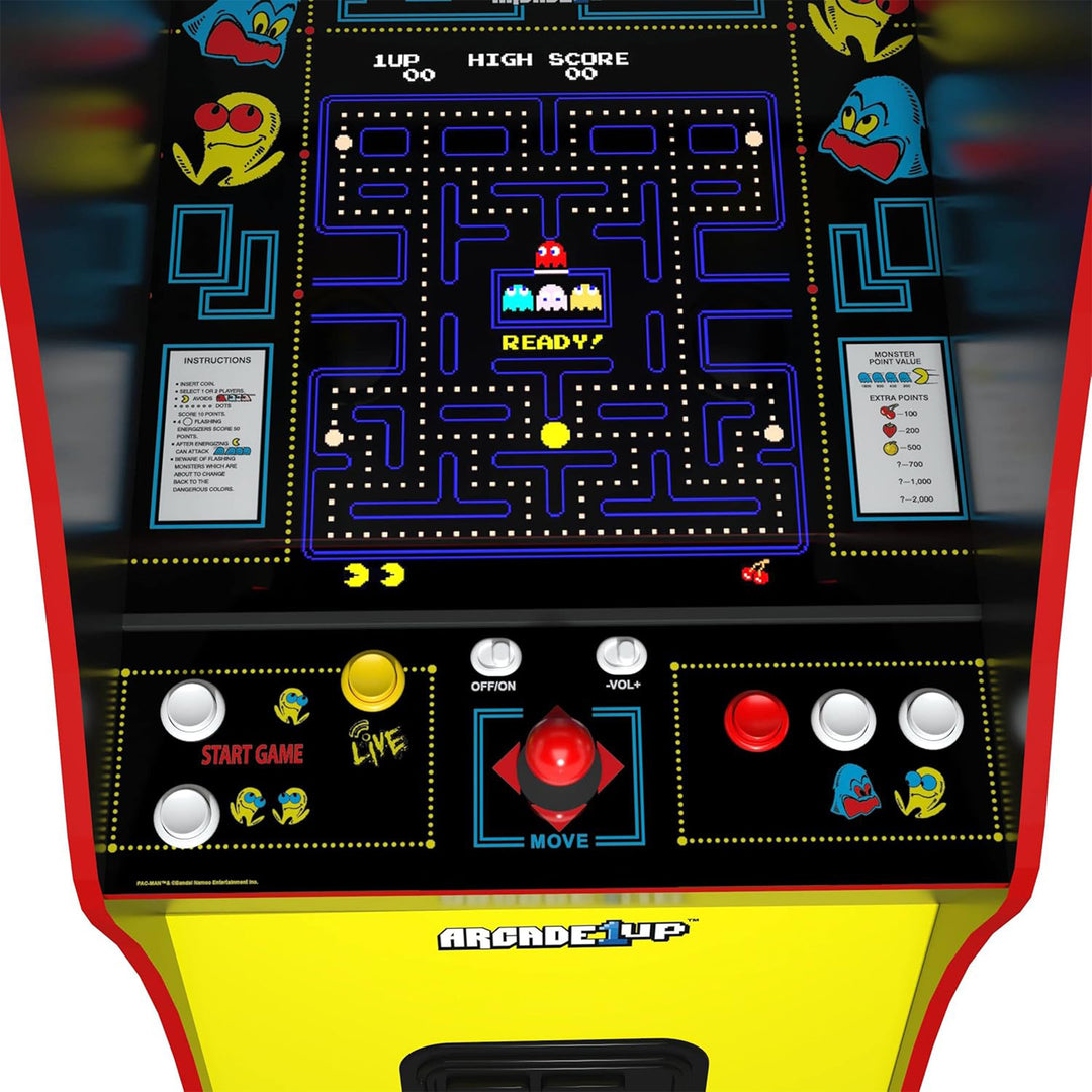 Arcade1Up Pac-Man Deluxe Arcade Machine Gaming Cabinet with 14 Classic Games