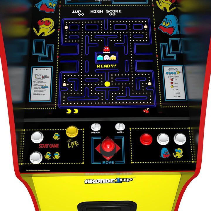 Arcade1Up Pac-Man Deluxe Arcade Machine Gaming Cabinet with 14 Classic Games