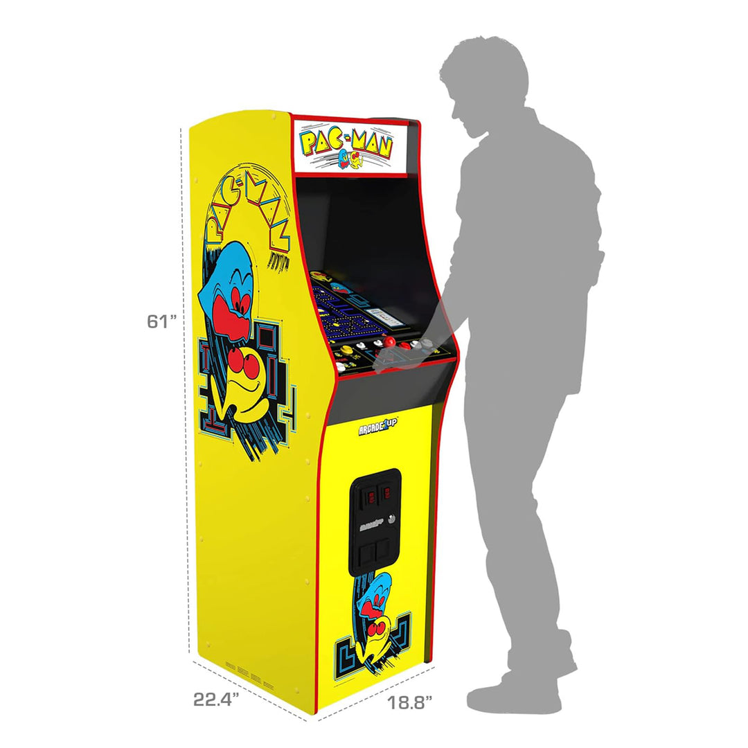 Arcade1Up Pac-Man Deluxe Arcade Machine Gaming Cabinet with 14 Classic Games