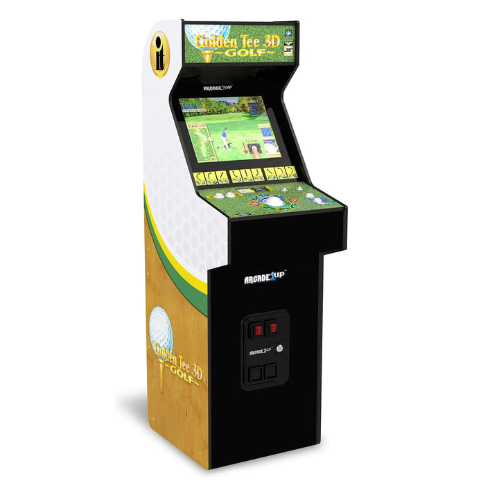 Arcade1Up Golden Tee 3D Deluxe Arcade Console Video Game Machine, 5-Foot Cabinet