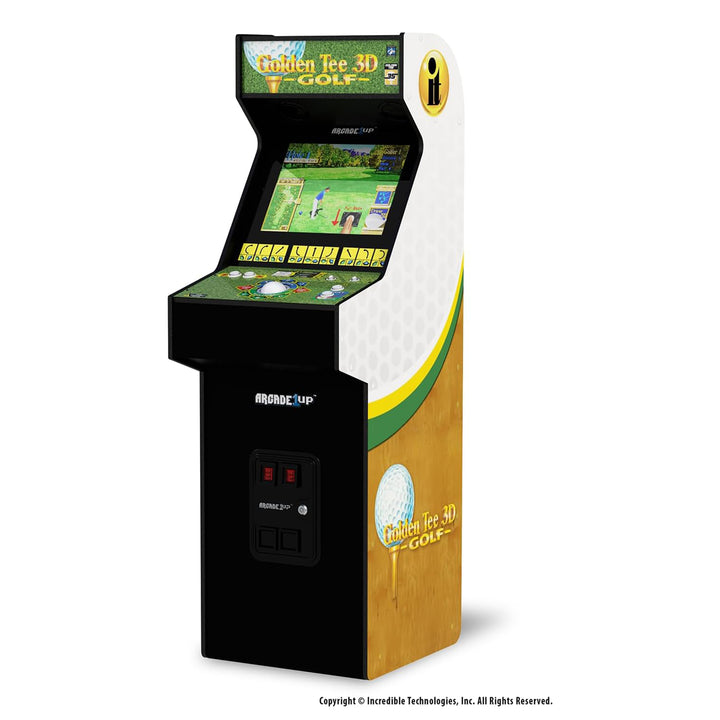 Arcade1Up Golden Tee 3D Deluxe Arcade Console Video Game Machine, 5-Foot Cabinet