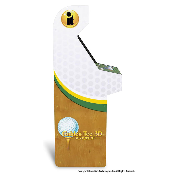 Arcade1Up Golden Tee 3D Deluxe Arcade Console Video Game Machine, 5-Foot Cabinet