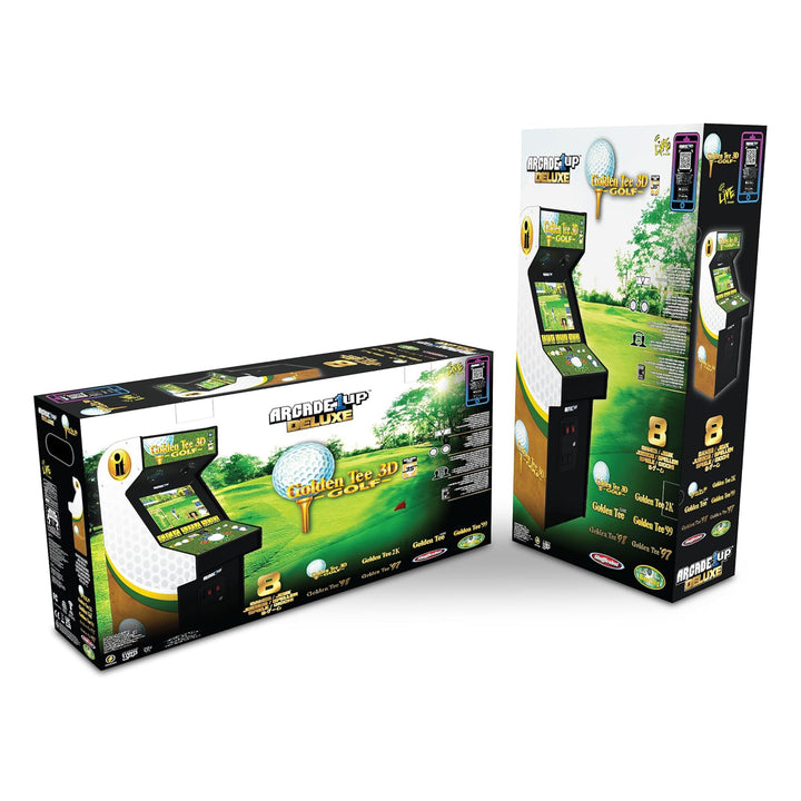 Arcade1Up Golden Tee 3D Deluxe Arcade Console Video Game Machine, 5-Foot Cabinet