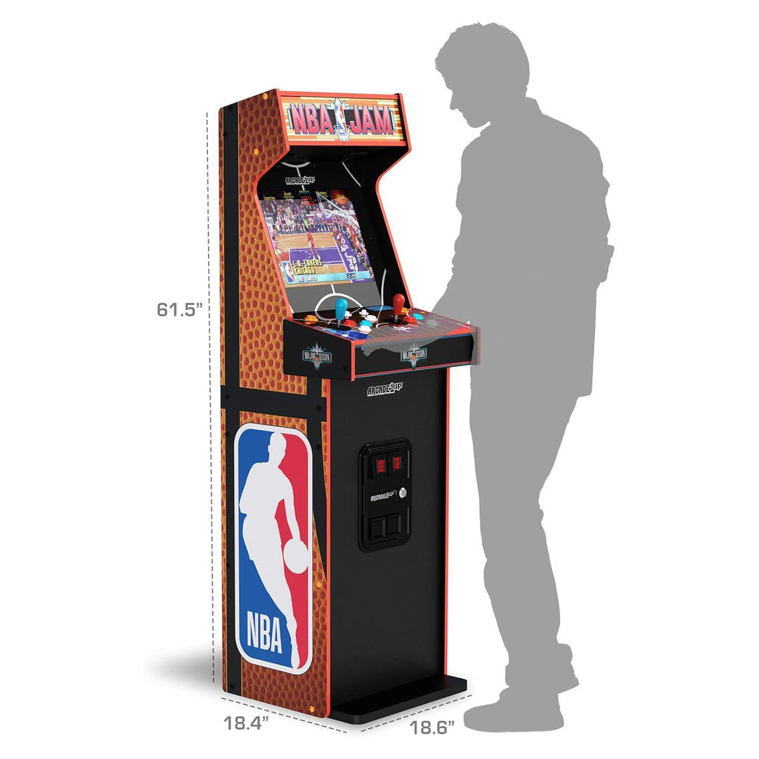 Arcade1Up NBA JAM Deluxe 2-Player Control Panel Arcade Machine, 5' Home Cabinet