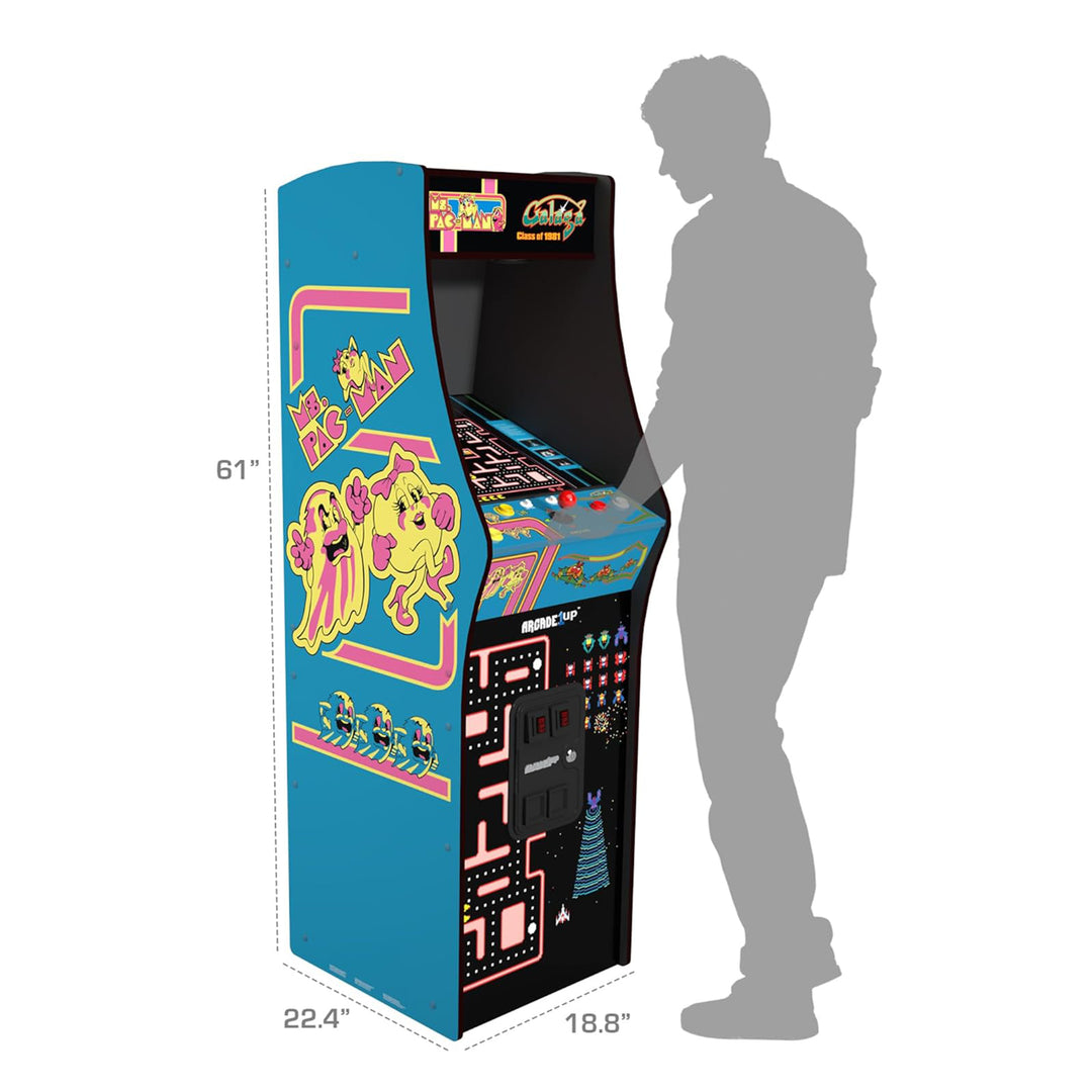 Arcade1Up Ms. Pac-Man Class of '81 Deluxe Arcade Machine with 12 Retro Games