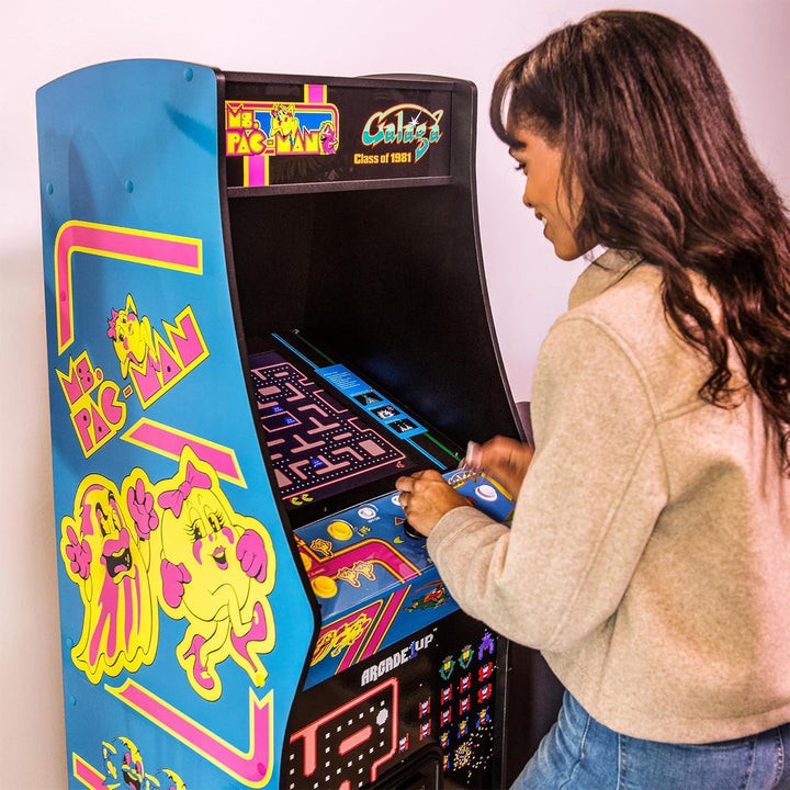 Arcade1Up Ms. Pac-Man Class of '81 Deluxe Arcade Machine with 12 Retro Games