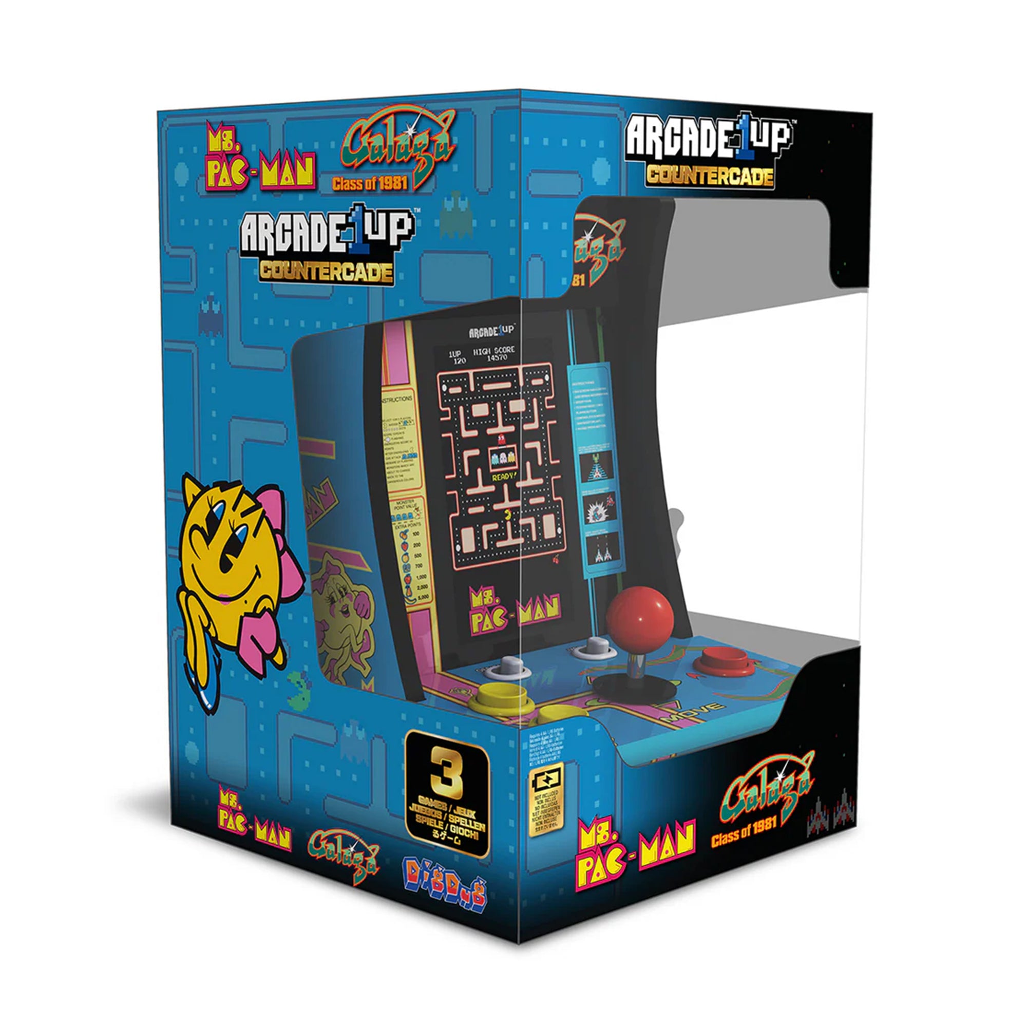 Class of '81 Ms. Pac-Man/Galaga Countercade (7") Arcade Machine