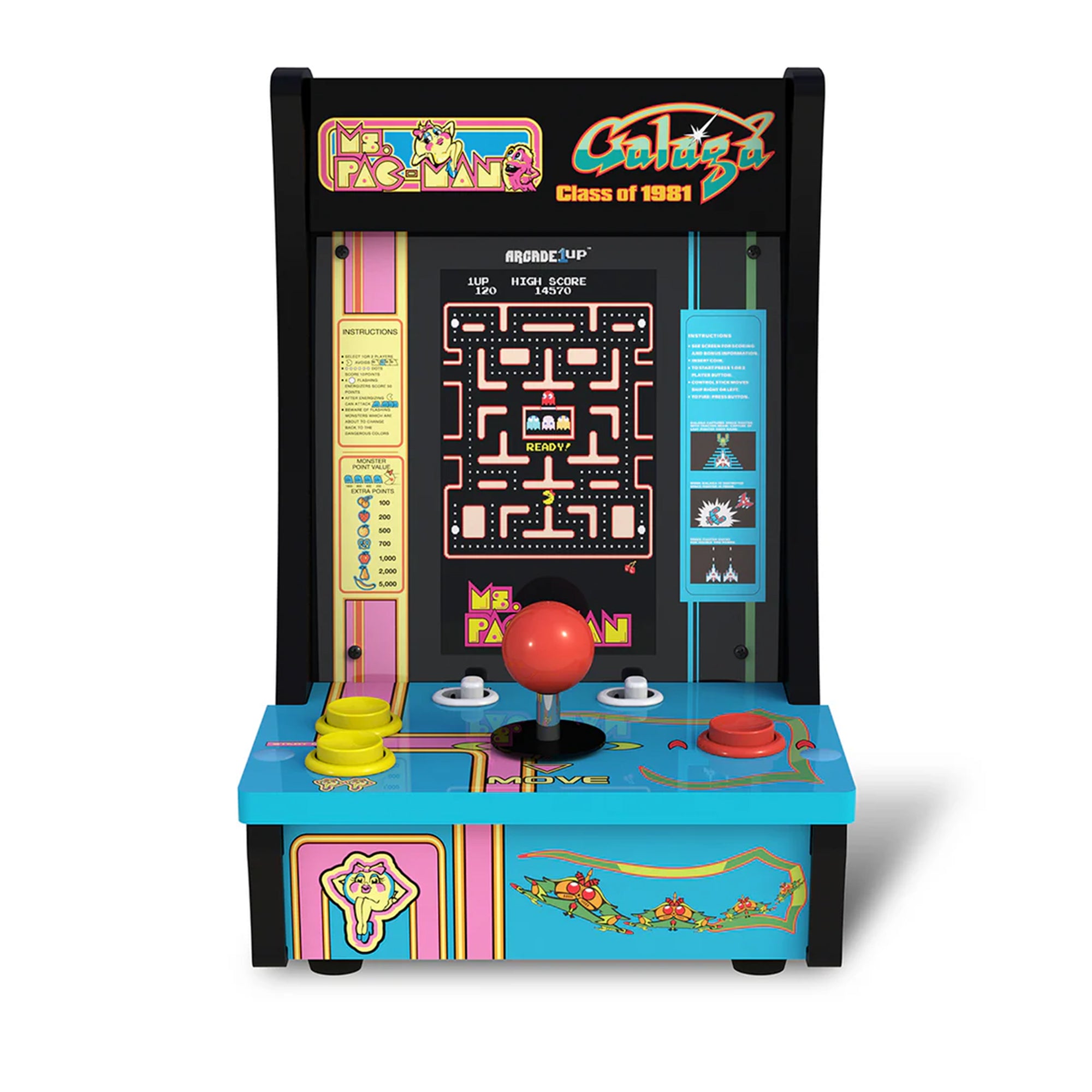 Class of '81 Ms. Pac-Man/Galaga Countercade (7") Arcade Machine