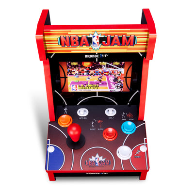 Arcade1Up NBA JAM Countercade Arcade w/3 Games, 7" LCD Screen & Light-Up Marquee - VMInnovations