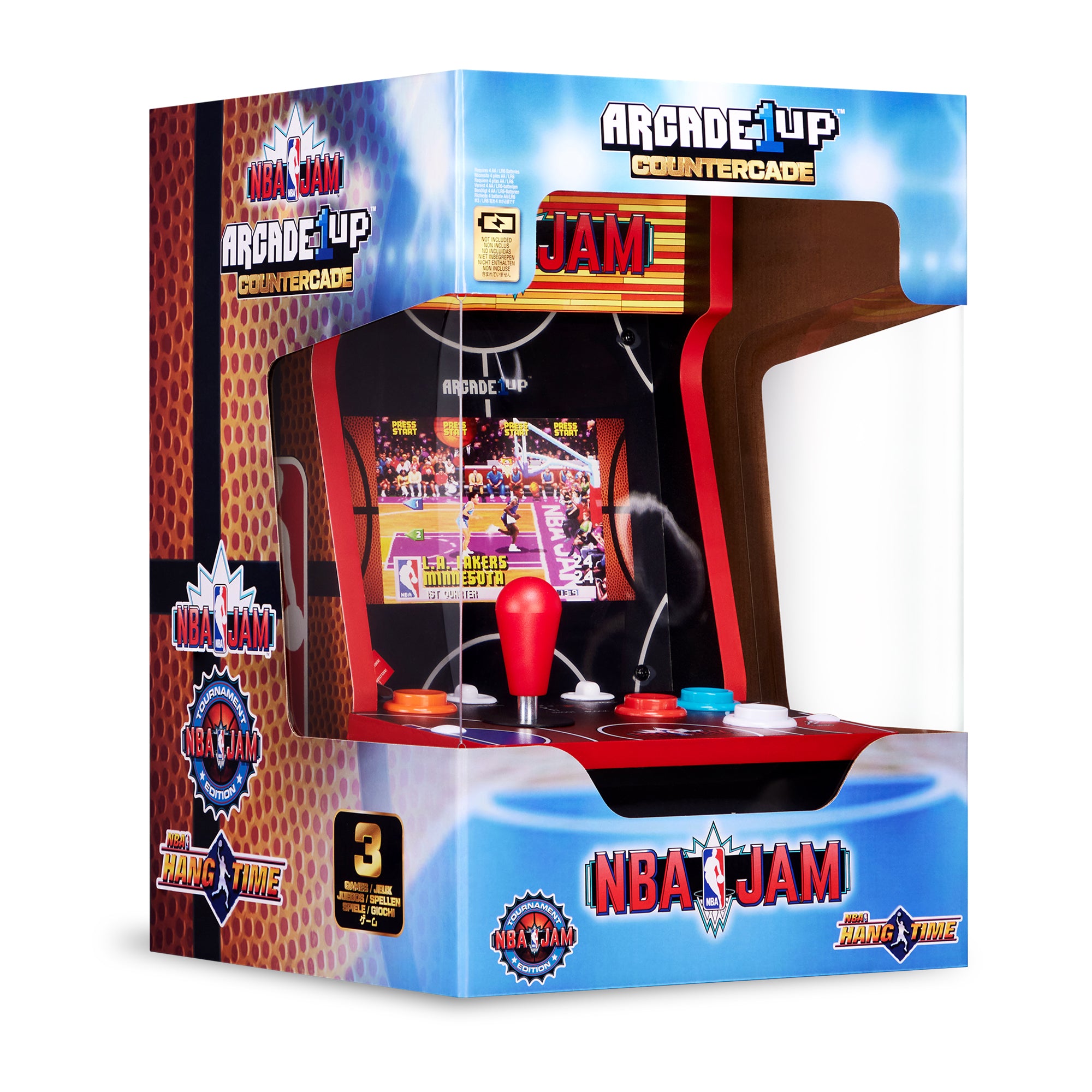 Arcade1Up NBA JAM Countercade Arcade w/3 Games, 7" LCD Screen & Light-Up Marquee - VMInnovations