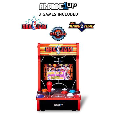 Arcade1Up NBA JAM Countercade Arcade w/3 Games, 7" LCD Screen & Light-Up Marquee - VMInnovations