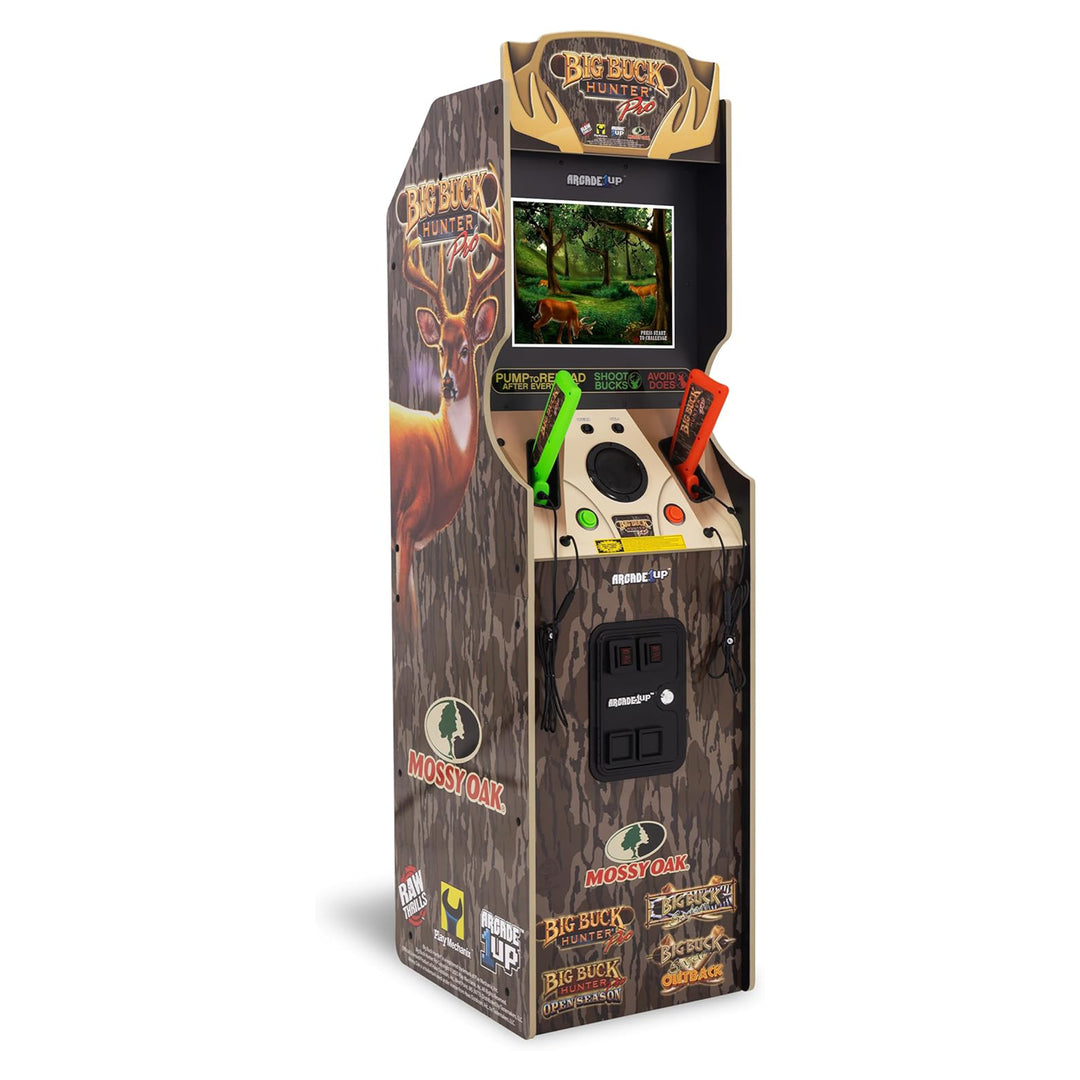 Arcade1Up Big Buck Mossy Oak Deluxe Arcade Machine w/Dual Light Guns (Open Box)