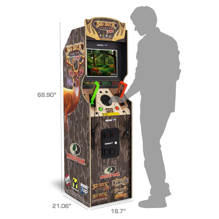 Arcade1Up Big Buck Mossy Oak Deluxe Arcade Machine w/Dual Light Guns (Open Box)