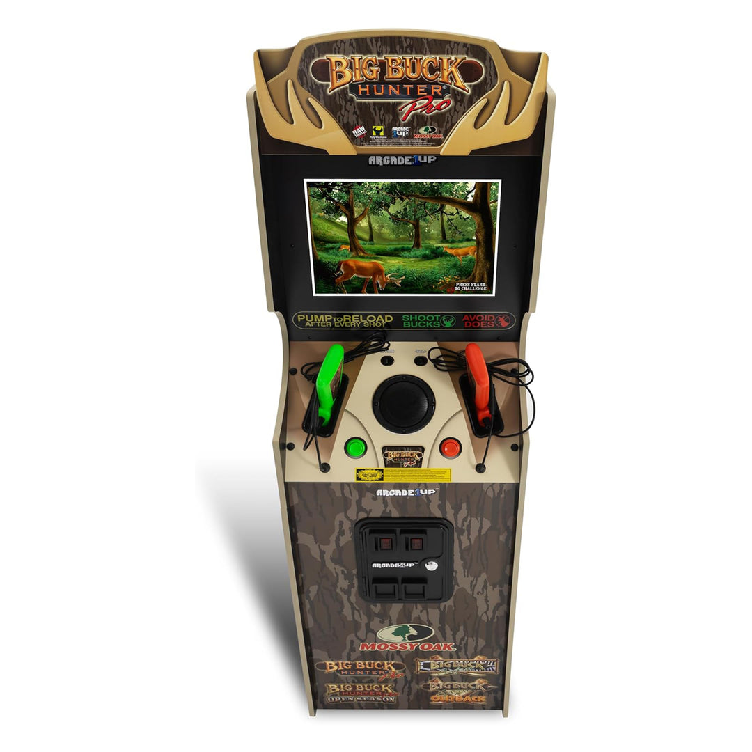 Arcade1Up Big Buck Mossy Oak Deluxe Arcade Machine w/Dual Light Guns (Open Box)