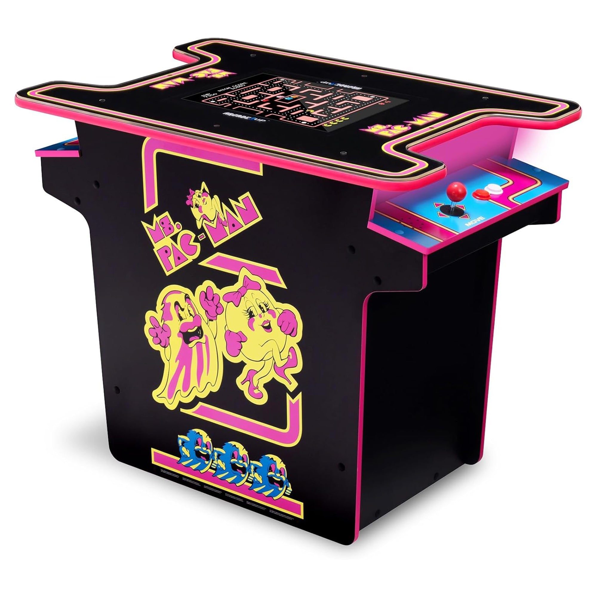 Arcade1Up Ms.PAC-MAN Table w/ 12 Games & 2 Player Control Panel (For Parts)