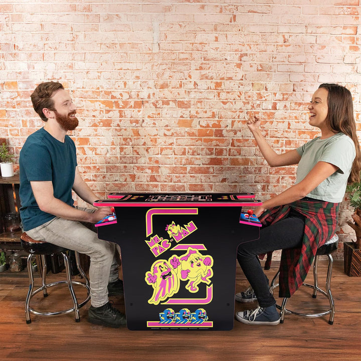 Arcade1UP Ms. PAC-MAN Head-to-Head Arcade Machine 12in1 Retro Home Arcade Table