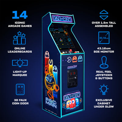 PAC-MAN NEON EDITION DELUXE ARCADE MACHINE - VMInnovations
