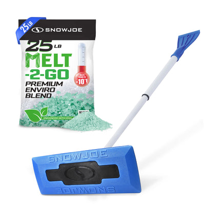 Snow Joe Melt Enviro Blend Ice/Snow Deicer and Car Window Snow Removal Broom