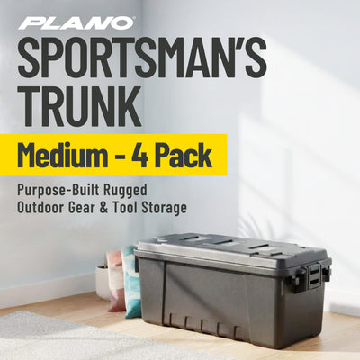 Plano 4 Pack Sportsman's Trunk for Outdoor/Indoor Gear & Tools, Black (Open Box)