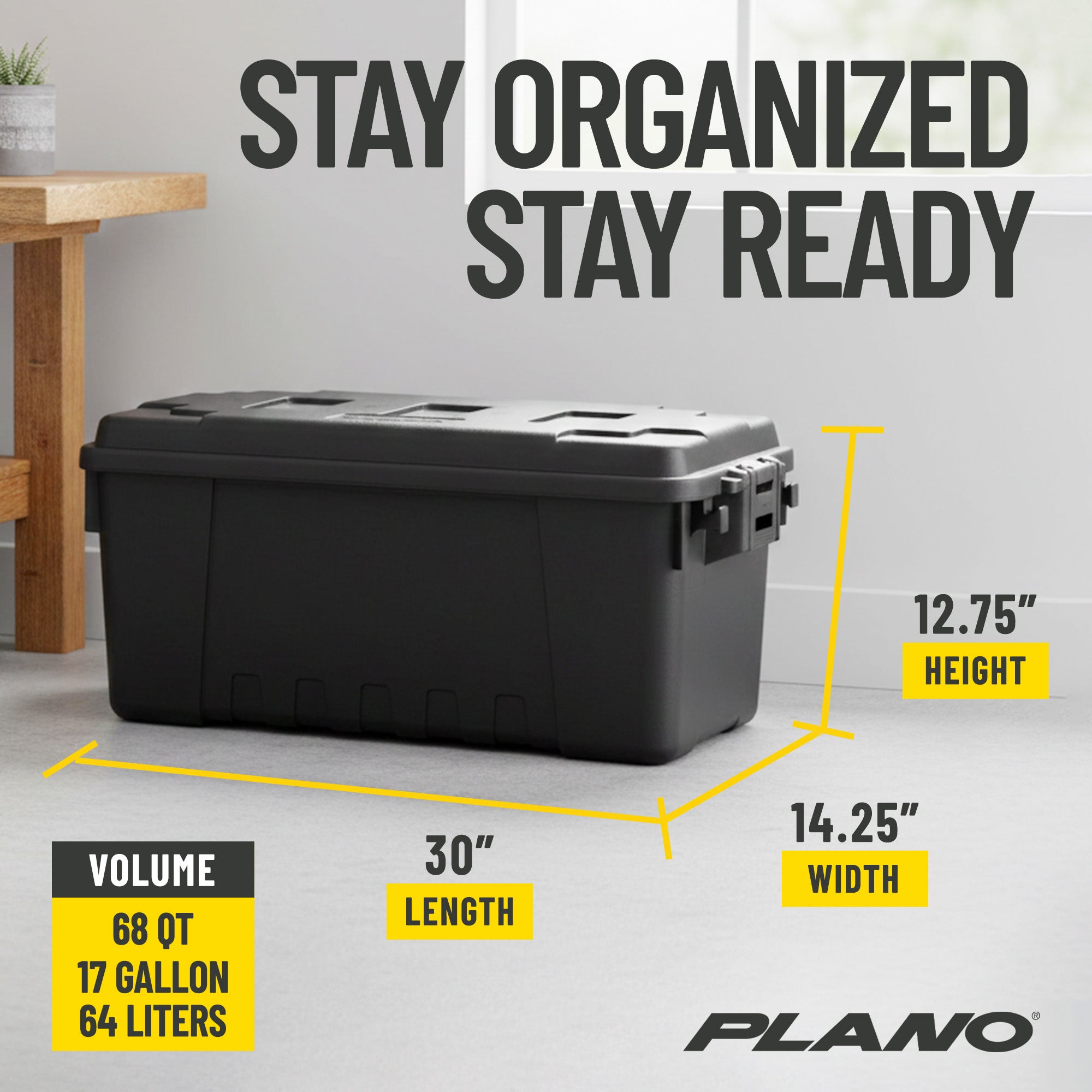 Plano 4 Pack Sportsman's Trunk for Outdoor/Indoor Gear & Tools, Black (Open Box) - VMInnovations