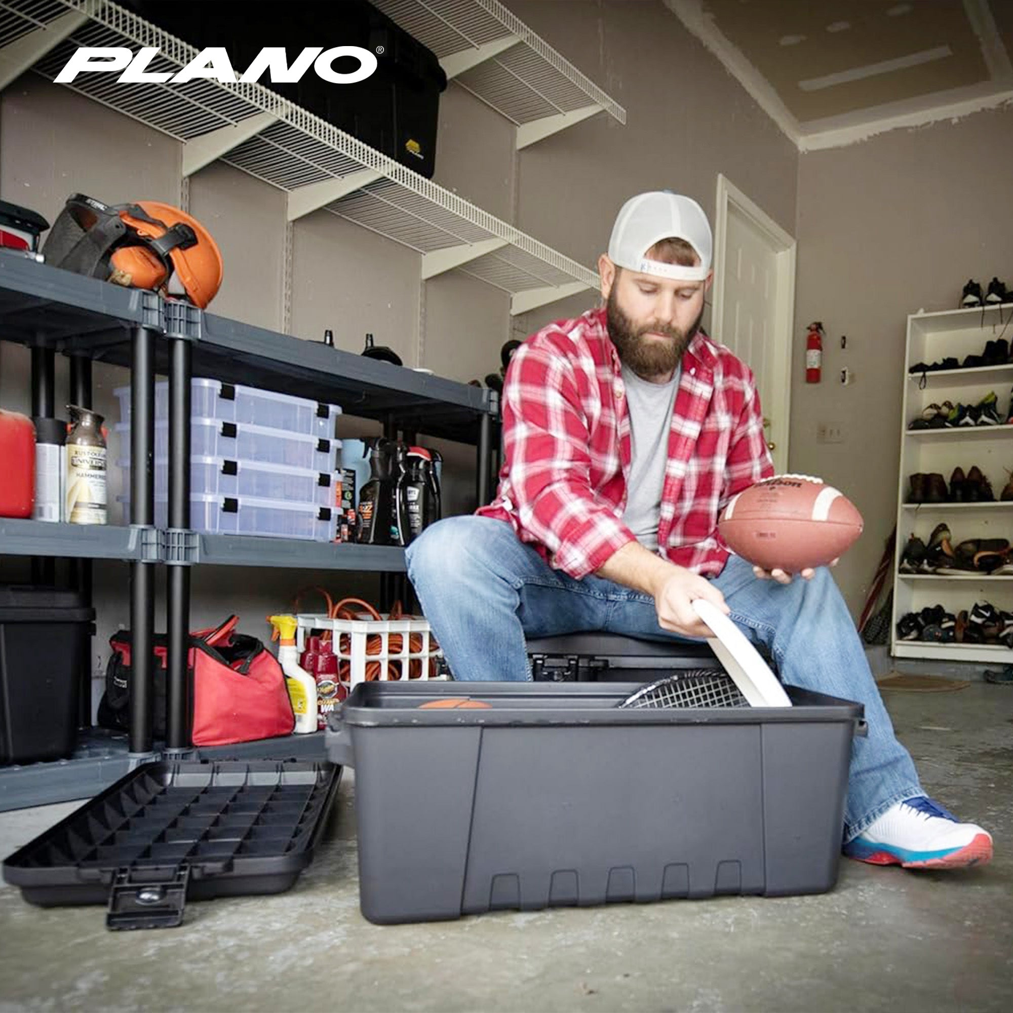 Plano 4 Pack Sportsman's Trunk for Outdoor/Indoor Gear & Tools, Black (Open Box) - VMInnovations