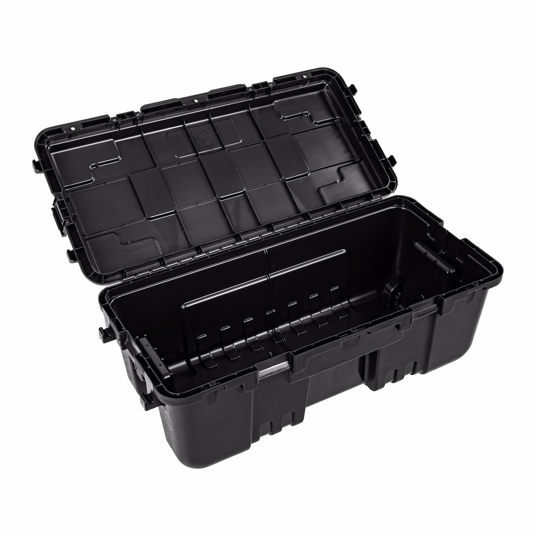 Plano 3 Pack Large Sportsman's Trunk for Outdoor Gear & Tools with Wheels, Black