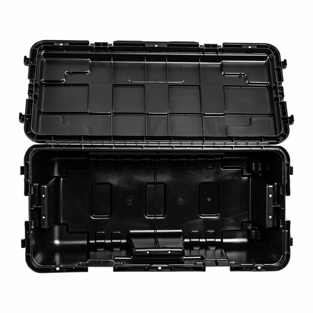 Plano 3 Pack Large Sportsman's Trunk for Outdoor Gear & Tools with Wheels, Black