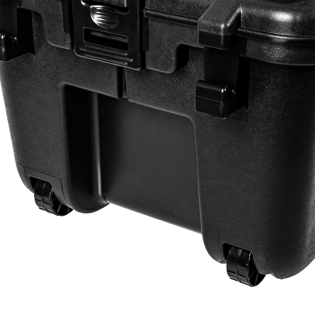 Plano 3 Pack Large Sportsman's Trunk for Outdoor Gear & Tools with Wheels, Black