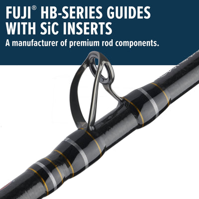 Penn Carnage III Boat Conventional WC Spinning Fishing Rod 7’, up to 130 Pounds - VMInnovations