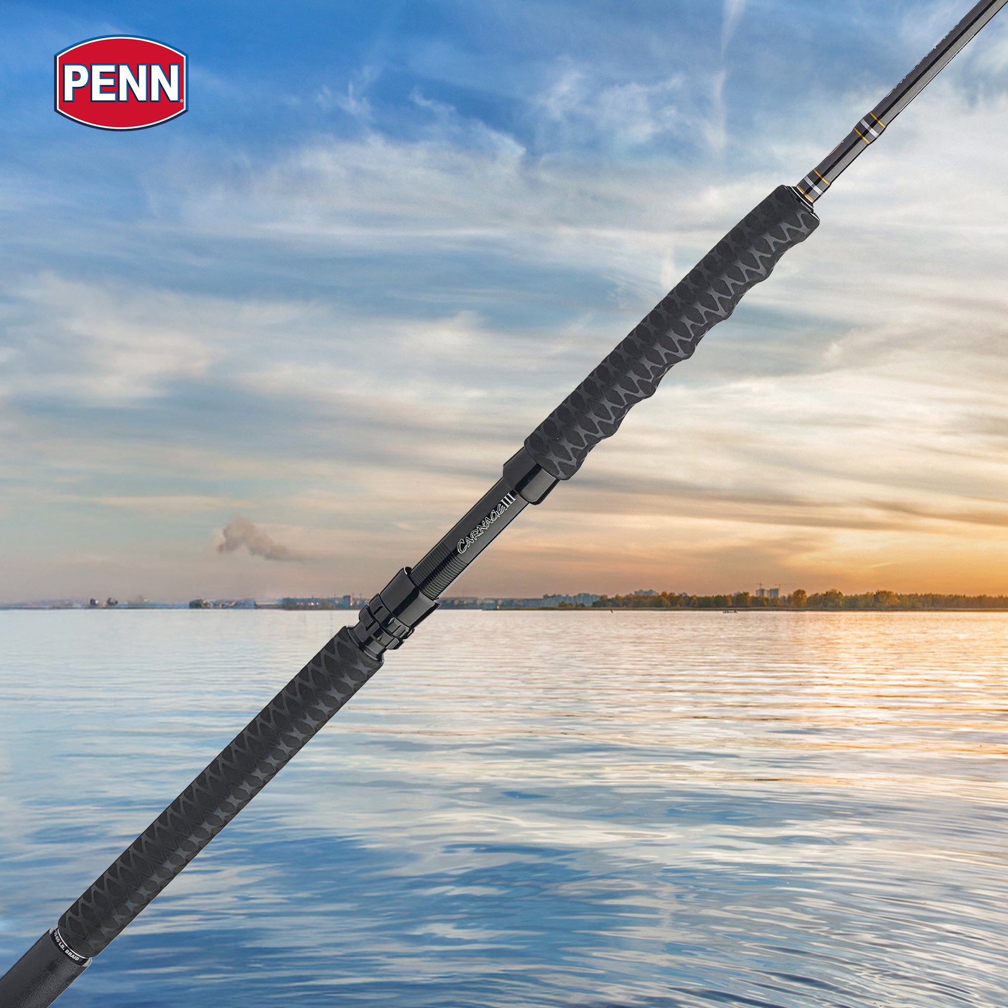 Penn Carnage III Boat Conventional Casting Fishing Rod 7’, Black (Open Box)