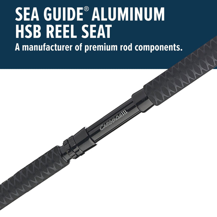 Penn Carnage III Boat Conventional Casting Fishing Rod 7’, up to 80 Lbs, Black